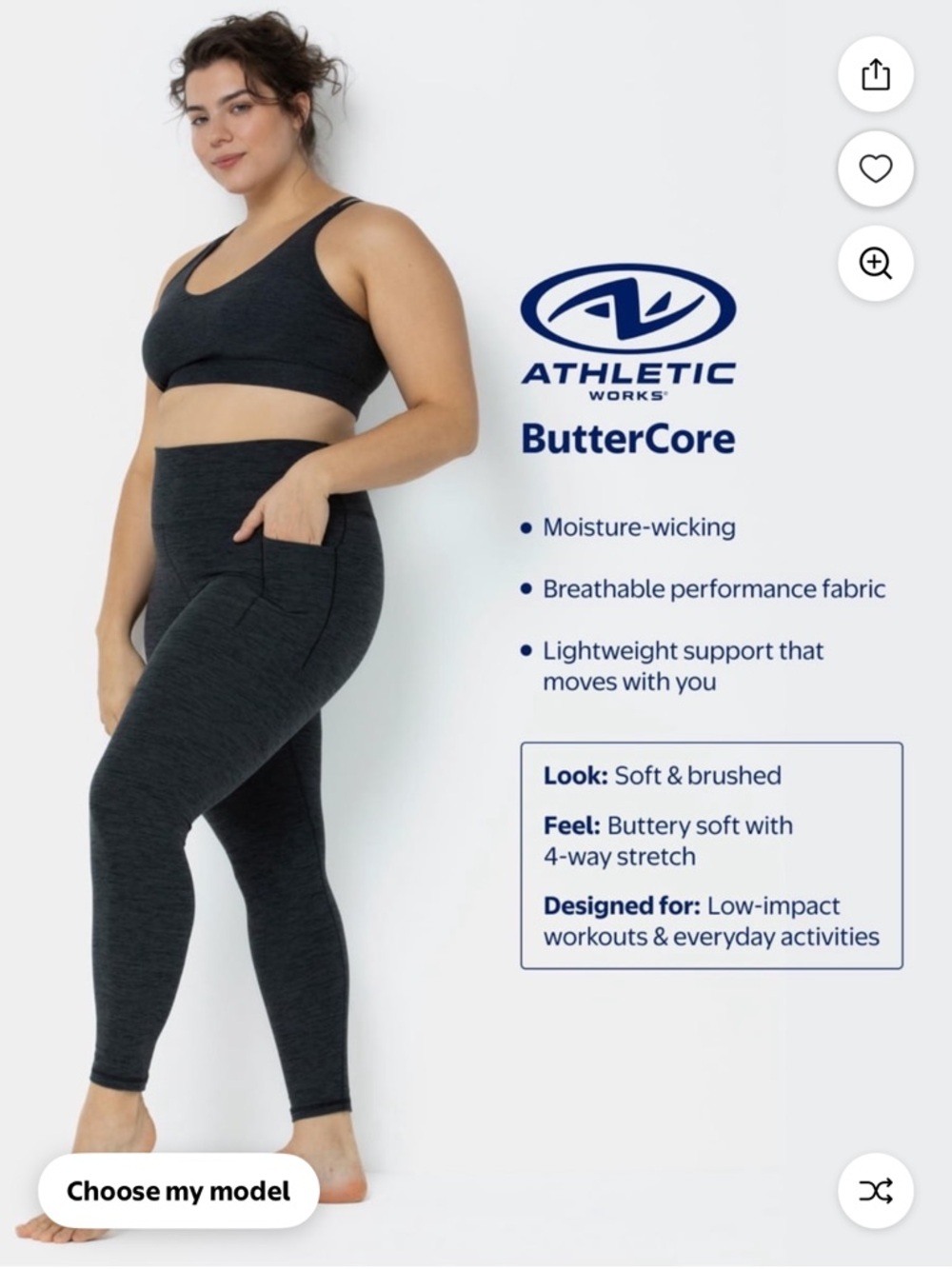 Athletic Works Women's ButterCore Soft Performance Shorts Size L Santorini Blue - Picture 6 of 8